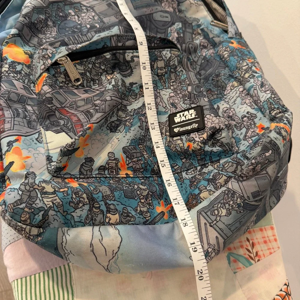 Loungefly Star Wars Battle of Hoth AT-AT Snowtrooper Canvas Backpack Blue